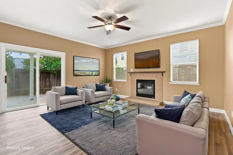 Family Room at 1030 Countrywood Ln, Vacaville (virtually staged)