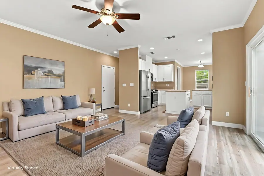 Family Room at 1030 Countrywood Ln, Vacaville (virtually staged)